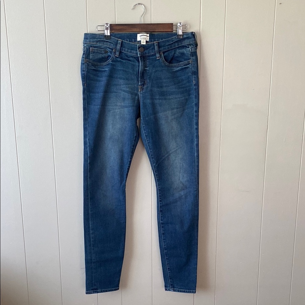 J. Crew Women's Skinny Jeans - Dark Blue Size 29